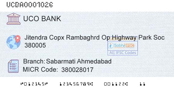 Uco Bank Sabarmati AhmedabadBranch 