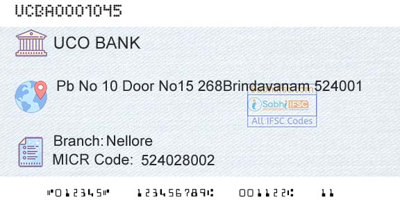 Uco Bank NelloreBranch 