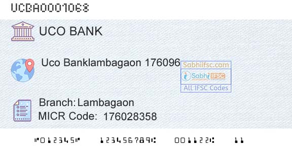 Uco Bank LambagaonBranch 