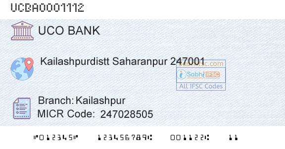Uco Bank KailashpurBranch 