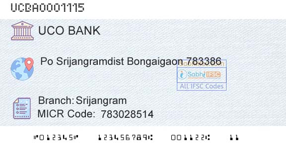 Uco Bank SrijangramBranch 