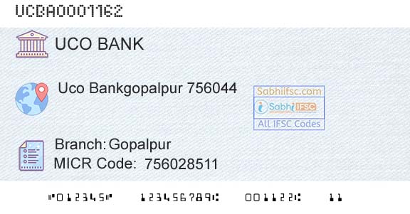 Uco Bank GopalpurBranch 