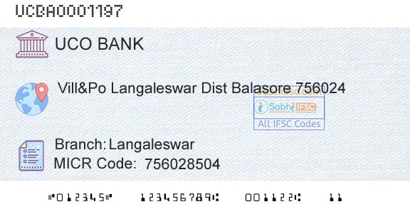 Uco Bank LangaleswarBranch 
