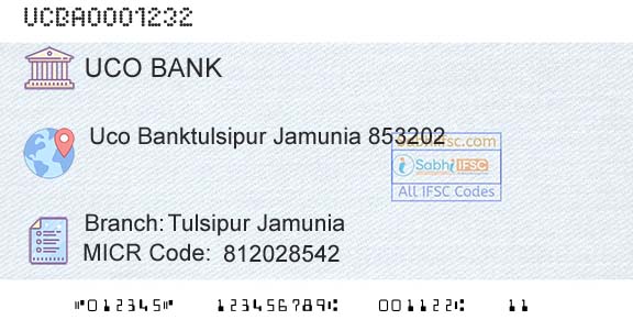 Uco Bank Tulsipur JamuniaBranch 