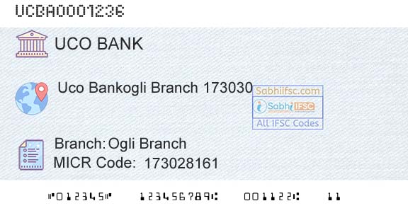 Uco Bank Ogli BranchBranch 