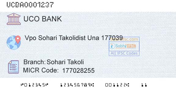 Uco Bank Sohari TakoliBranch 