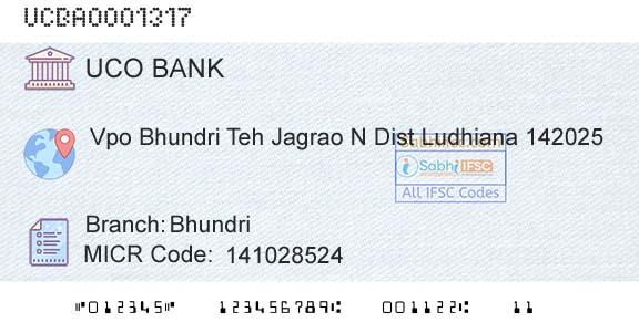 Uco Bank BhundriBranch 