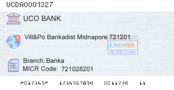 Uco Bank BankaBranch 