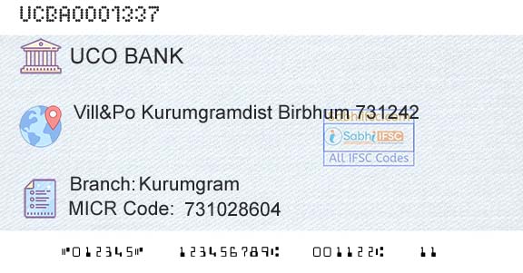 Uco Bank KurumgramBranch 