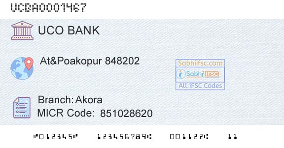 Uco Bank AkoraBranch 