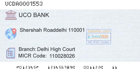 Uco Bank Delhi High CourtBranch 
