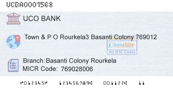 Uco Bank Basanti Colony RourkelaBranch 