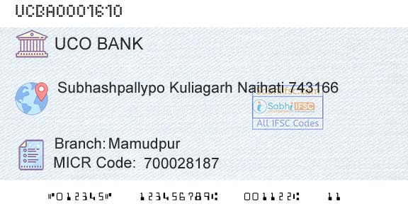 Uco Bank MamudpurBranch 