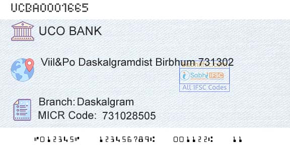 Uco Bank DaskalgramBranch 