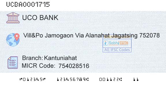 Uco Bank KantuniahatBranch 