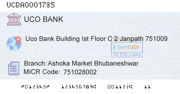 Uco Bank Ashoka Market BhubaneshwarBranch 