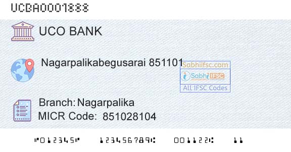 Uco Bank NagarpalikaBranch 