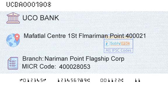 Uco Bank Nariman Point Flagship CorpBranch 
