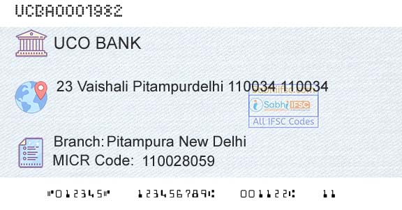 Uco Bank Pitampura New DelhiBranch 
