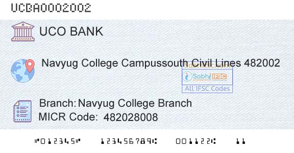 Uco Bank Navyug College BranchBranch 