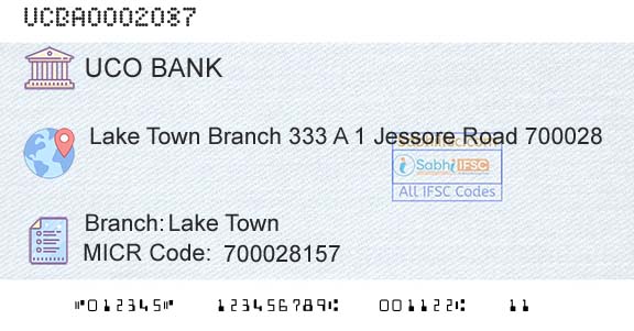 Uco Bank Lake TownBranch 