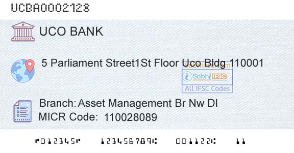 Uco Bank Asset Management Br Nw DlBranch 