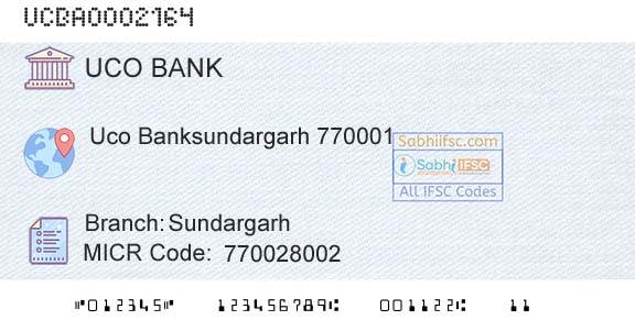 Uco Bank SundargarhBranch 