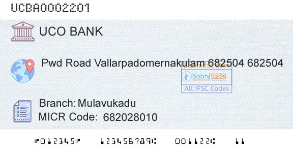 Uco Bank MulavukaduBranch 