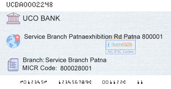 Uco Bank Service Branch PatnaBranch 