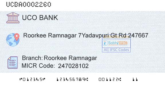 Uco Bank Roorkee RamnagarBranch 