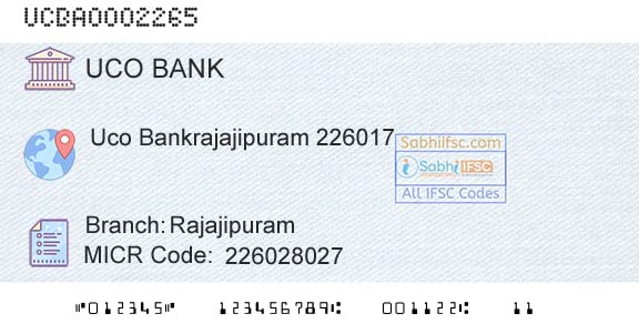 Uco Bank RajajipuramBranch 