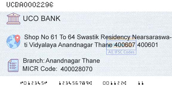Uco Bank Anandnagar ThaneBranch 