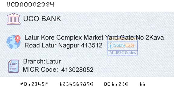 Uco Bank LaturBranch 