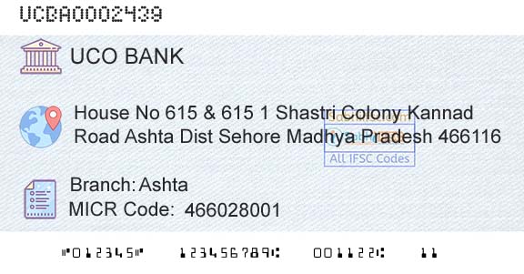 Uco Bank AshtaBranch 