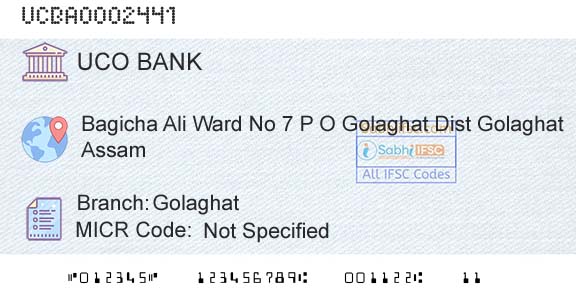 Uco Bank GolaghatBranch 