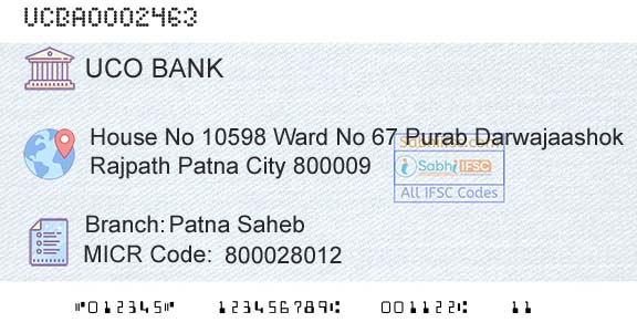 Uco Bank Patna SahebBranch 