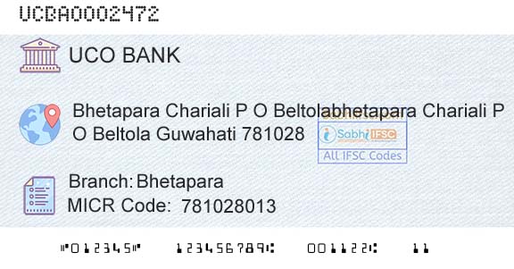 Uco Bank BhetaparaBranch 