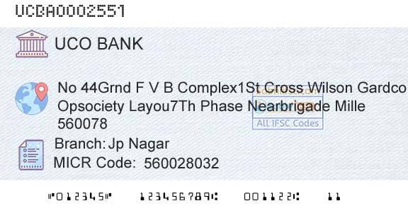 Uco Bank Jp NagarBranch 