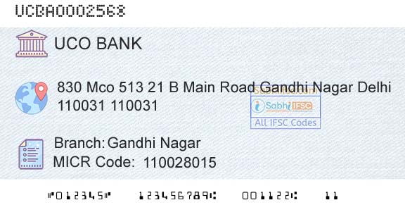 Uco Bank Gandhi NagarBranch 