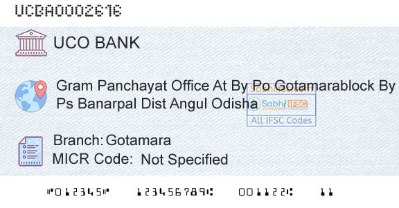 Uco Bank GotamaraBranch 