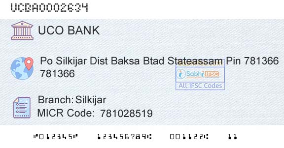 Uco Bank SilkijarBranch 