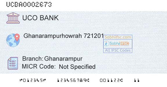 Uco Bank GhanarampurBranch 