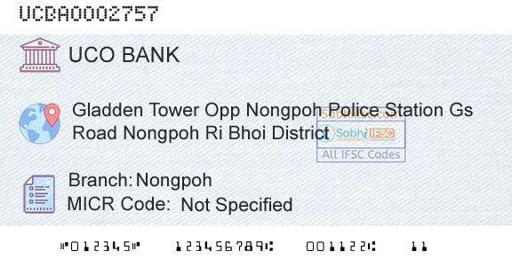 Uco Bank NongpohBranch 