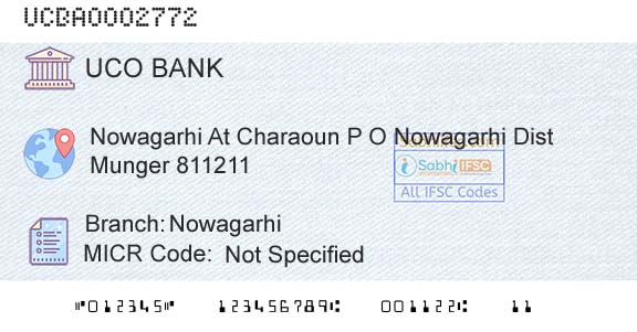 Uco Bank NowagarhiBranch 
