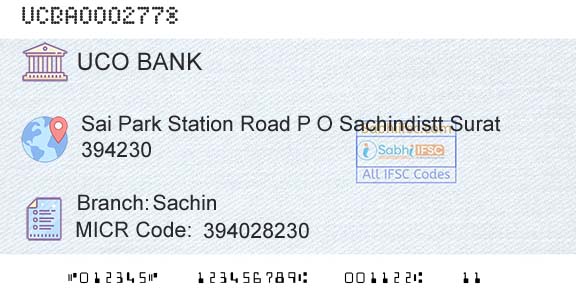 Uco Bank SachinBranch 