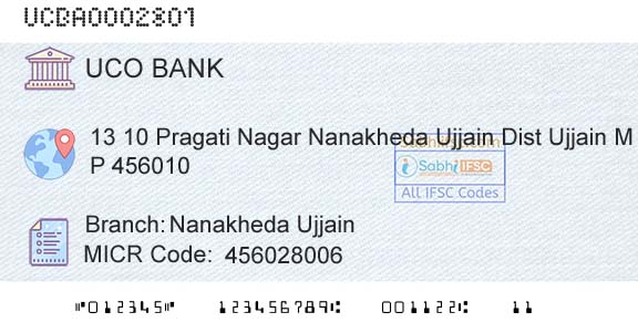 Uco Bank Nanakheda UjjainBranch 