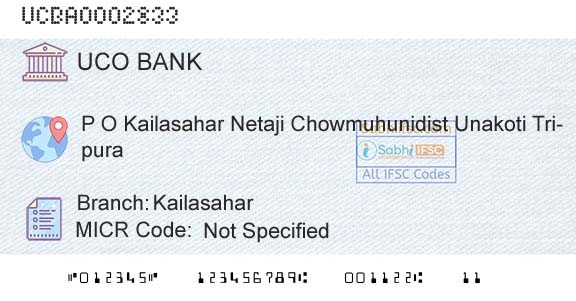 Uco Bank KailasaharBranch 