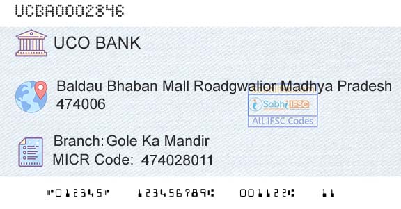 Uco Bank Gole Ka MandirBranch 