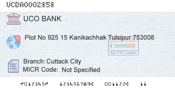 Uco Bank Cuttack CityBranch 