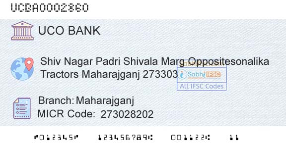 Uco Bank MaharajganjBranch 